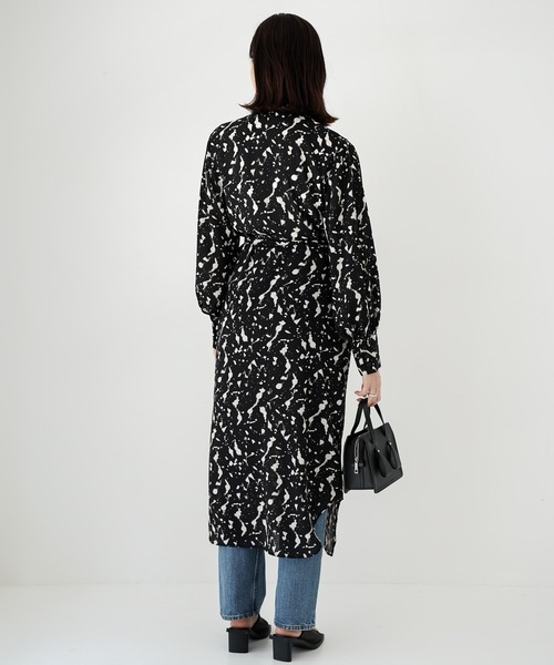 CIEL'AIR（シエルエアー）の「Print Shirt Dress（シャツワンピース・レディース・ブラック・FREE）」の13枚目の写真