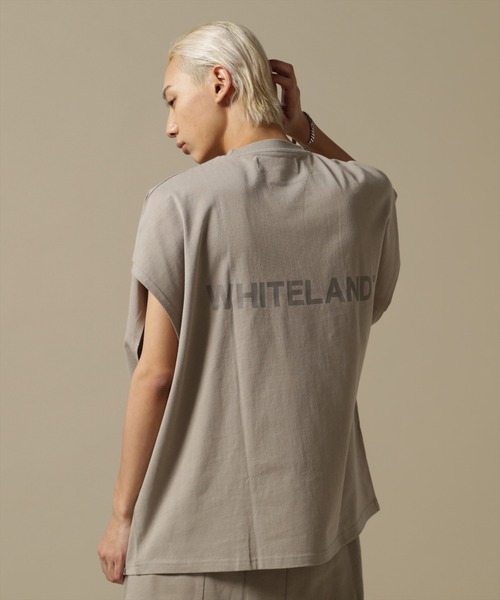 WHITELAND（ホワイトランド）の「【WEB&DEPOT限定】WHITELAND/ホワイトランド/OWL/LOGO NS/ロゴ ノースリーブ（タンクトップ・メンズ・ホワイト/ブラック/カーキ・L/M）」の3枚目の写真