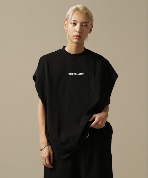 WHITELAND（ホワイトランド）の「【WEB&DEPOT限定】WHITELAND/ホワイトランド/OWL/LOGO NS/ロゴ ノースリーブ（タンクトップ・メンズ・ホワイト/ブラック/カーキ・L/M）」の2枚目の写真