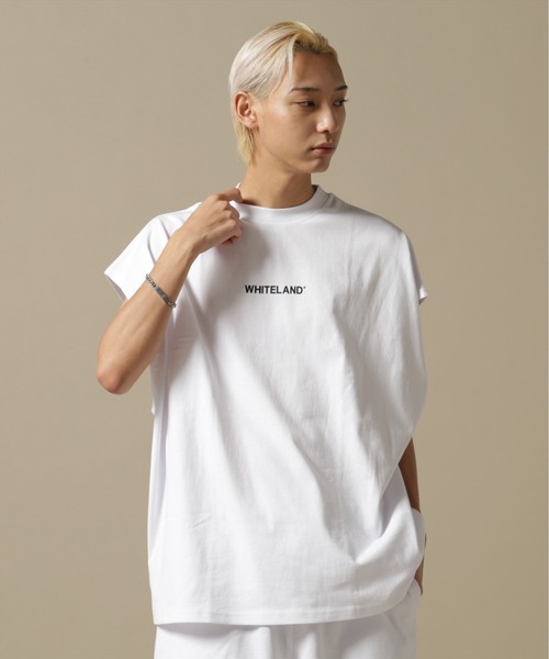 WHITELAND（ホワイトランド）の「【WEB&DEPOT限定】WHITELAND/ホワイトランド/OWL/LOGO NS/ロゴ ノースリーブ（タンクトップ・メンズ・ホワイト/ブラック/カーキ・L/M）」の4枚目の写真
