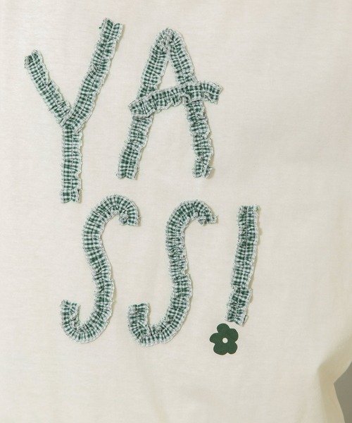 POU DOU DOU（プードゥドゥ）の「YASS ギャザーテープロゴロンTee（Tシャツ/カットソー・レディース・オフホワイト/ライトイエロー/ブルー・3）」の19枚目の写真