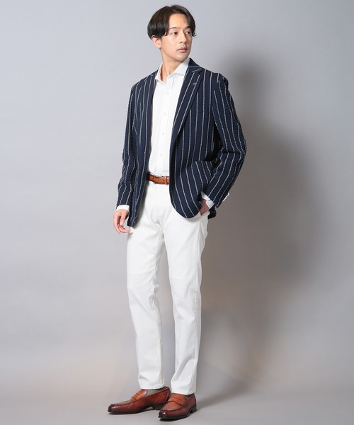 CROWDED CLOSET(クラウデッドクローゼット)の「メランジポリエステルホリゾンタルカラーシャツ(シャツ/ブラウス・メンズ・ホワイト/ブルー/ミント/ネイビー・04/03/02/01)」の11枚目の写真