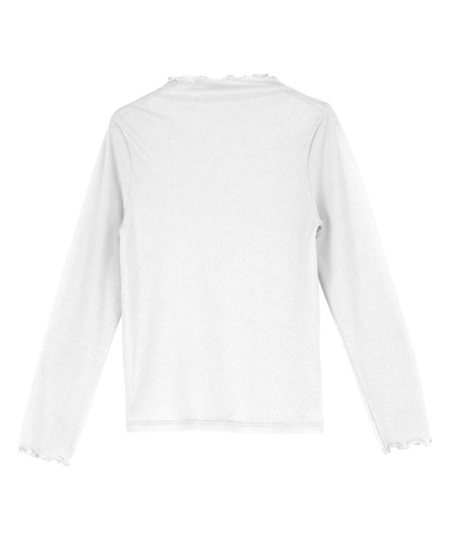 titivate(ティティベイト)の「プチハイネックラメシアートップス(Tシャツ/カットソー・レディース・グレー/ブラック/ライトグリーン/ライトブルー/ピンク・FREE)」の3枚目の写真