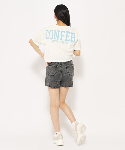 PINK-latte(ピンクラテ)の「◆【アジャスターあり】ダメージデザインショートパンツ(その他パンツ・キッズ・ブラック/ブルー系8/ブルー系9/オフホワイト/ブラック系4・14/15 /16)」の19枚目の写真