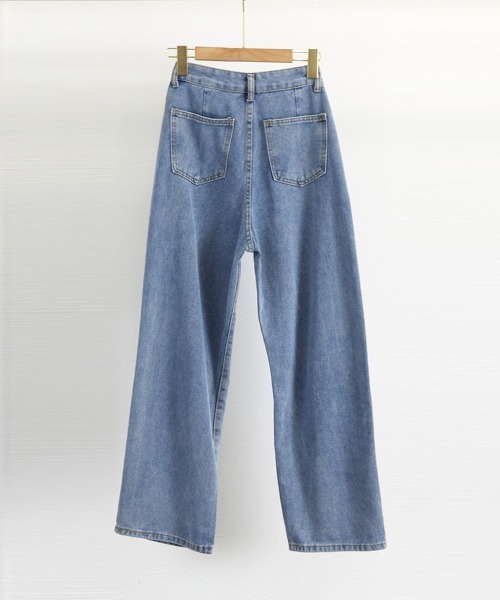 Miniministore(ミニミニストア)の「ダメージ デニムパンツ ハイウエスト美脚(デニムパンツ・レディース・ブルー・M/XL/S/L)」の15枚目の写真