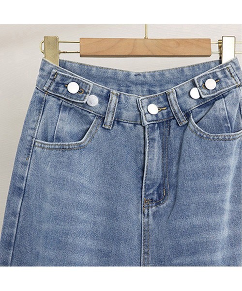 Miniministore(ミニミニストア)の「ダメージ デニムパンツ ハイウエスト美脚(デニムパンツ・レディース・ブルー・M/XL/S/L)」の16枚目の写真