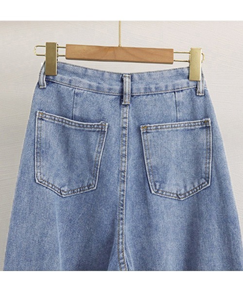 Miniministore(ミニミニストア)の「ダメージ デニムパンツ ハイウエスト美脚(デニムパンツ・レディース・ブルー・M/XL/S/L)」の17枚目の写真