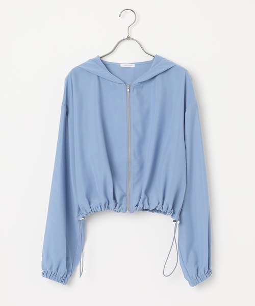 Honeys（ハニーズ）の「シアーフードブルゾン（ブルゾン・レディース・ホワイト/ブルー/グレー/ブラック・S/M/L/LL）」の19枚目の写真