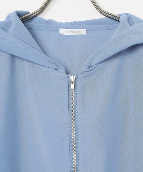 Honeys（ハニーズ）の「シアーフードブルゾン（ブルゾン・レディース・ホワイト/ブルー/グレー/ブラック・S/M/L/LL）」の8枚目の写真