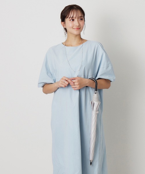 LANVIN en Bleu(ランバンオンブルー)の「遮光晴雨兼用日傘 ピコレース(長傘・レディース・ダークブルー/ベージュ/ブラック・FREE)」の14枚目の写真