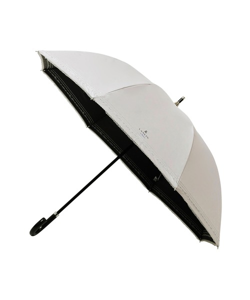 LANVIN en Bleu(ランバンオンブルー)の「遮光晴雨兼用日傘 ピコレース(長傘・レディース・ダークブルー/ベージュ/ブラック・FREE)」の10枚目の写真
