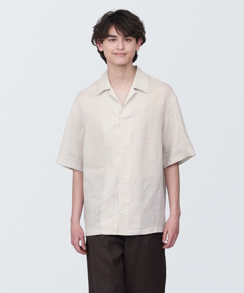無印良品（ムジルシリョウヒン）の「紳士 細番手ラミーシャツ（シャツ