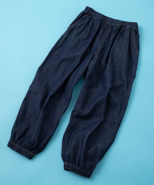SHISKY（シスキー）の「SHISKY / シスキー ツイル/デニム バルーンパンツ キッズ（デニムパンツ・キッズ・ネイビー/ブルー系/カーキ/ブラック/ブルー/グレー・130/120/110/160/150/140）」の4枚目の写真