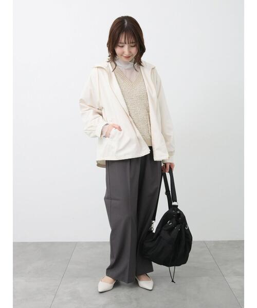 Te chichi TERRASSE（テチチテラス）の「【セットアップ可】タックワイドパンツ（その他パンツ・レディース・ベージュ/グレー/チャコールグレー・F）」の5枚目の写真