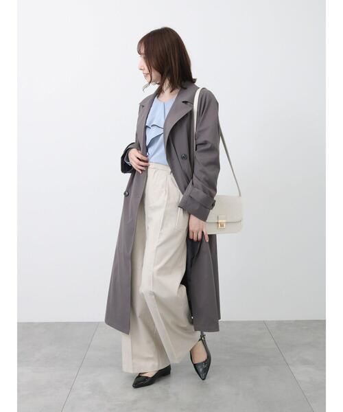 Te chichi TERRASSE（テチチテラス）の「【セットアップ可】タックワイドパンツ（その他パンツ・レディース・ベージュ/グレー/チャコールグレー・F）」の10枚目の写真