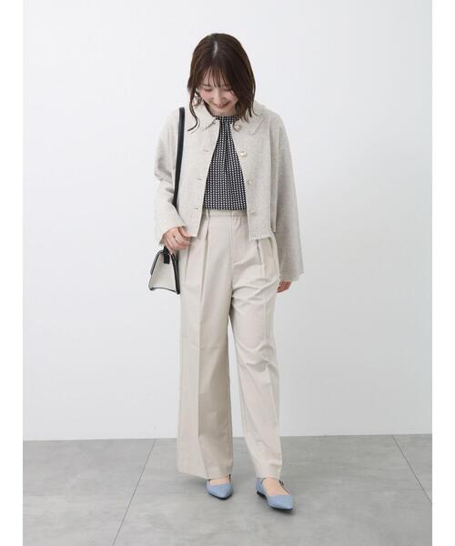 Te chichi TERRASSE（テチチテラス）の「【セットアップ可】タックワイドパンツ（その他パンツ・レディース・ベージュ/グレー/チャコールグレー・F）」の11枚目の写真