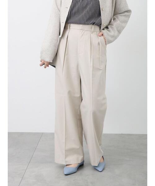 Te chichi TERRASSE（テチチテラス）の「【セットアップ可】タックワイドパンツ（その他パンツ・レディース・ベージュ/グレー/チャコールグレー・F）」の13枚目の写真