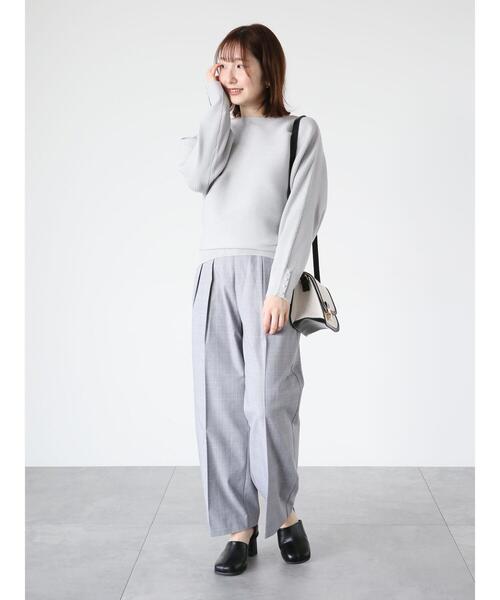 Te chichi TERRASSE（テチチテラス）の「【セットアップ可】タックワイドパンツ（その他パンツ・レディース・ベージュ/グレー/チャコールグレー・F）」の14枚目の写真