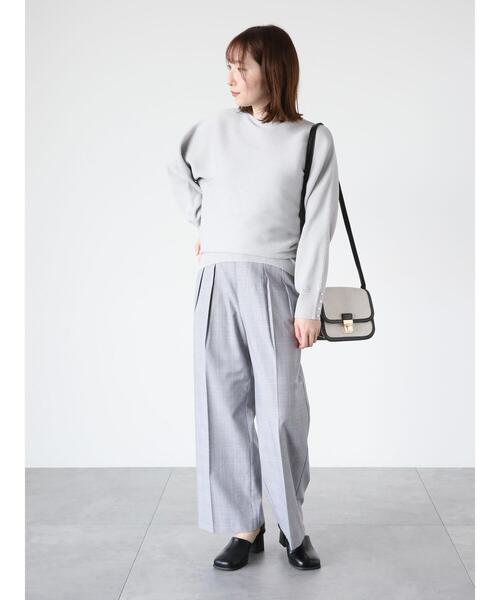 Te chichi TERRASSE（テチチテラス）の「【セットアップ可】タックワイドパンツ（その他パンツ・レディース・ベージュ/グレー/チャコールグレー・F）」の15枚目の写真