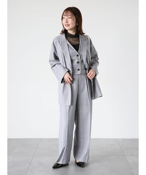 Te chichi TERRASSE（テチチテラス）の「【セットアップ可】タックワイドパンツ（その他パンツ・レディース・ベージュ/グレー/チャコールグレー・F）」の19枚目の写真