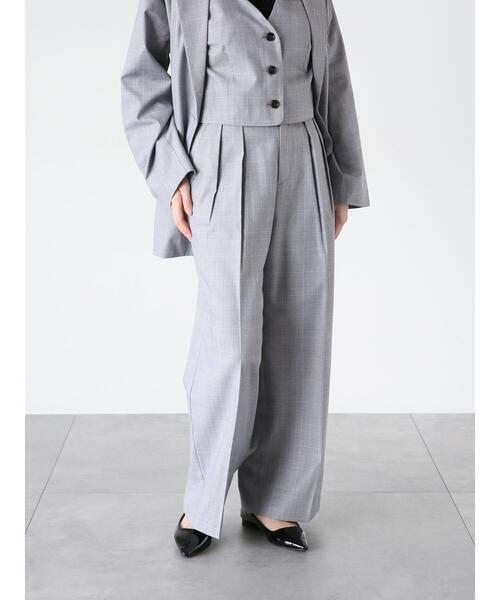 Te chichi TERRASSE（テチチテラス）の「【セットアップ可】タックワイドパンツ（その他パンツ・レディース・ベージュ/グレー/チャコールグレー・F）」の20枚目の写真