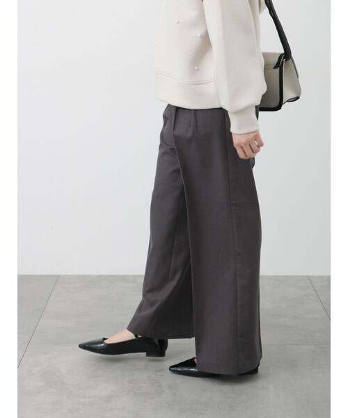 Te chichi TERRASSE（テチチテラス）の「【セットアップ可】タックワイドパンツ（その他パンツ・レディース・ベージュ/グレー/チャコールグレー・F）」の22枚目の写真