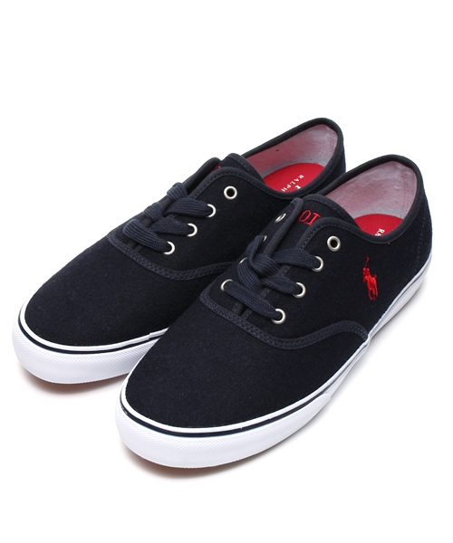 POLO RALPH LAUREN(ポロ ラルフ ローレン)の「レディース ジュニア ラルフローレン ウール スニーカー POLO CARVER WOOL Jr 998884/998885(スニーカー・レディース・グレー/ネイビー・26cm/25cm/24cm/23cm)」の2枚目の写真