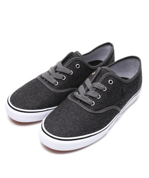 POLO RALPH LAUREN(ポロ ラルフ ローレン)の「レディース ジュニア ラルフローレン ウール スニーカー POLO CARVER WOOL Jr 998884/998885(スニーカー・レディース・グレー/ネイビー・26cm/25cm/24cm/23cm)」の1枚目の写真