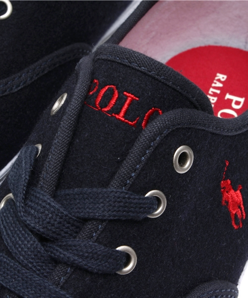 POLO RALPH LAUREN(ポロ ラルフ ローレン)の「レディース ジュニア ラルフローレン ウール スニーカー POLO CARVER WOOL Jr 998884/998885(スニーカー・レディース・グレー/ネイビー・26cm/25cm/24cm/23cm)」の3枚目の写真