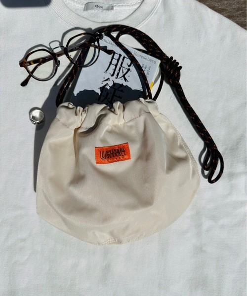 UNIVERSAL OVERALL（ユニバーサルオーバーオール）の「UNIVERSAL OVERALL / カラーザイルナイロンポーチ / UVO-023ASR（ショルダーバッグ・レディース・ライトブルー/ブラック/チャコールグレー/ネイビー/オレンジ/ベージュ/ホワイト/ライトグリーン・ONESIZE）」の2枚目の写真