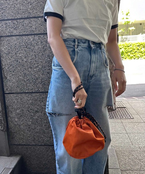 UNIVERSAL OVERALL（ユニバーサルオーバーオール）の「UNIVERSAL OVERALL / カラーザイルナイロンポーチ / UVO-023ASR（ショルダーバッグ・レディース・ライトブルー/ブラック/チャコールグレー/ネイビー/オレンジ/ベージュ/ホワイト/ライトグリーン・ONESIZE）」の22枚目の写真