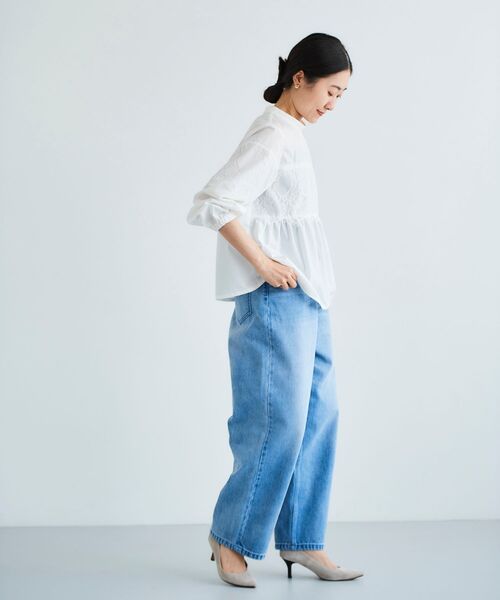 le.coeur blanc(ルクールブラン)の「レースキリカエスタンドネックブラウス(シャツ/ブラウス・レディース・ブラック/オフホワイト・38)」の9枚目の写真