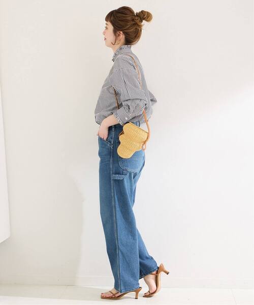 B.C STOCK（ベーセーストック）の「《追加》スタンドフリルブラウス（シャツ/ブラウス・レディース・ネイビー/ブラック/ホワイト・FREE）」の5枚目の写真