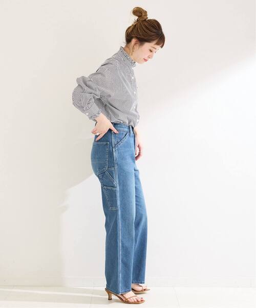 B.C STOCK（ベーセーストック）の「《追加》スタンドフリルブラウス（シャツ/ブラウス・レディース・ネイビー/ブラック/ホワイト・FREE）」の6枚目の写真