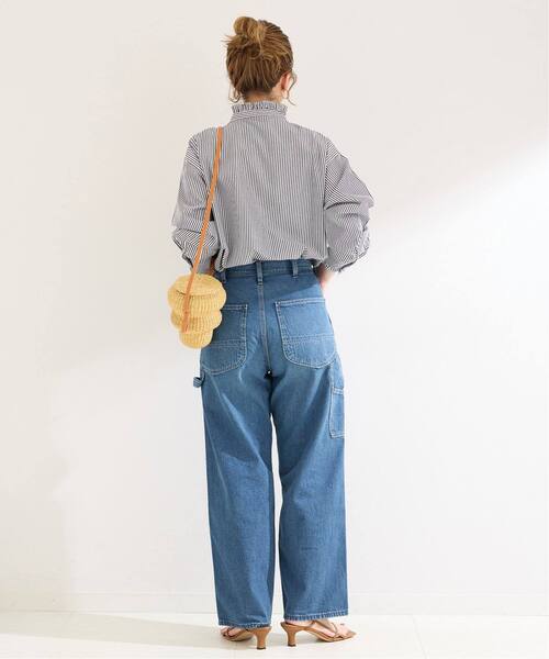 B.C STOCK（ベーセーストック）の「《追加》スタンドフリルブラウス（シャツ/ブラウス・レディース・ネイビー/ブラック/ホワイト・FREE）」の7枚目の写真