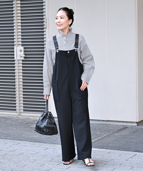 B.C STOCK（ベーセーストック）の「《追加》スタンドフリルブラウス（シャツ/ブラウス・レディース・ネイビー/ブラック/ホワイト・FREE）」の13枚目の写真