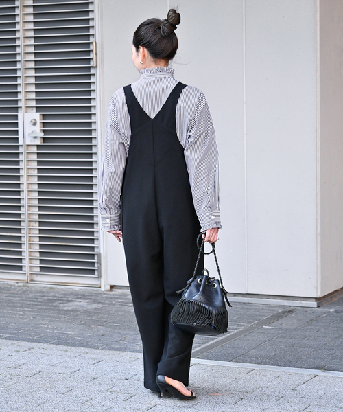 B.C STOCK（ベーセーストック）の「《追加》スタンドフリルブラウス（シャツ/ブラウス・レディース・ネイビー/ブラック/ホワイト・FREE）」の15枚目の写真
