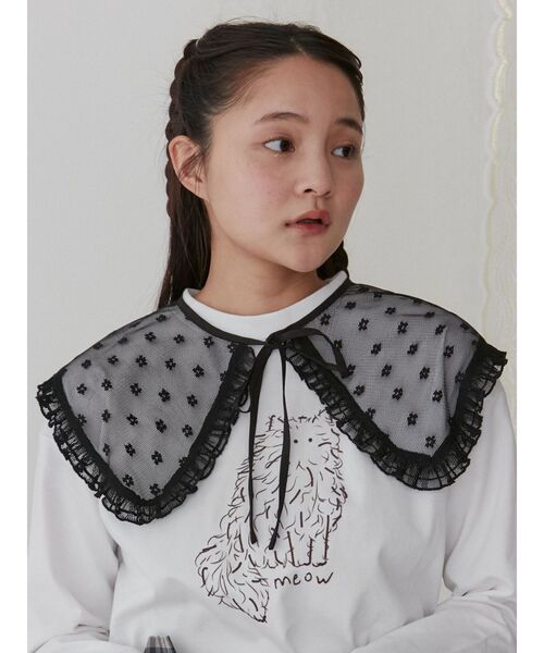 merry jenny（メリージェニー）の「bigレーシーフリル付け襟（付け襟・レディース・ブラック/オフホワイト・FREE）」の18枚目の写真