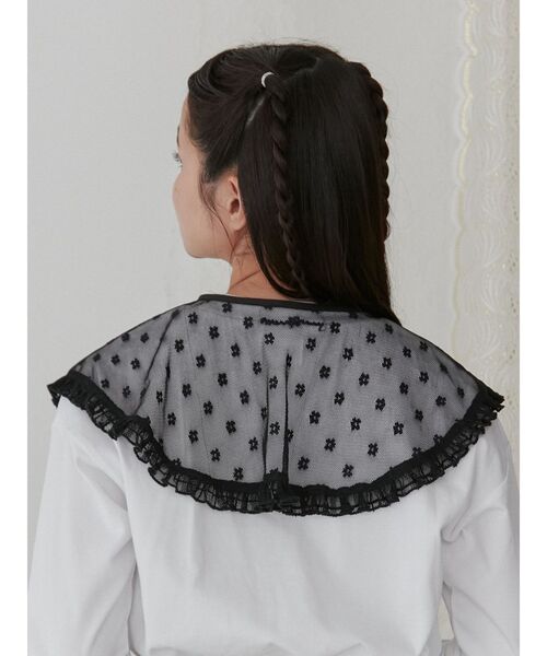 merry jenny（メリージェニー）の「bigレーシーフリル付け襟（付け襟・レディース・ブラック/オフホワイト・FREE）」の19枚目の写真
