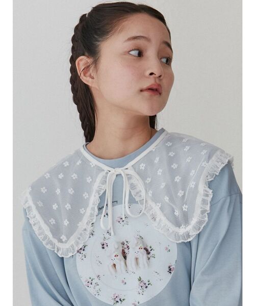 merry jenny（メリージェニー）の「bigレーシーフリル付け襟（付け襟・レディース・ブラック/オフホワイト・FREE）」の20枚目の写真