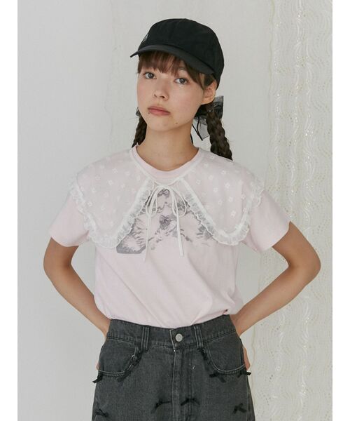 merry jenny（メリージェニー）の「bigレーシーフリル付け襟（付け襟・レディース・ブラック/オフホワイト・FREE）」の12枚目の写真