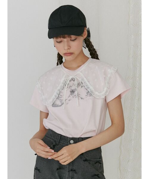 merry jenny（メリージェニー）の「bigレーシーフリル付け襟（付け襟・レディース・ブラック/オフホワイト・FREE）」の13枚目の写真