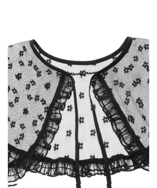 merry jenny（メリージェニー）の「bigレーシーフリル付け襟（付け襟・レディース・ブラック/オフホワイト・FREE）」の7枚目の写真