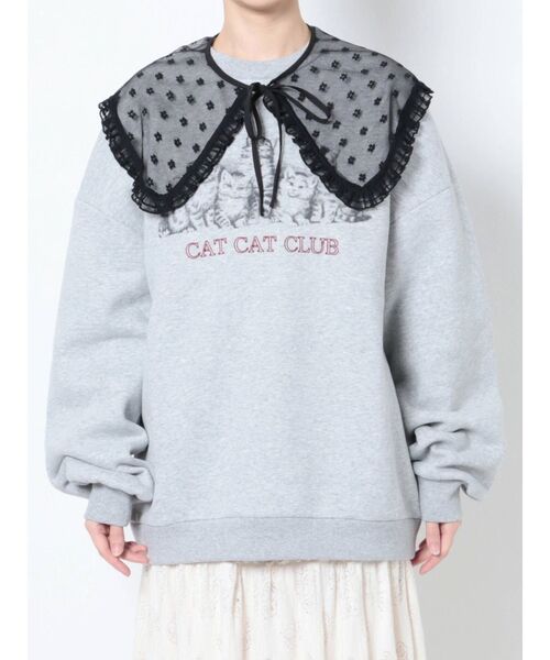 merry jenny（メリージェニー）の「bigレーシーフリル付け襟（付け襟・レディース・ブラック/オフホワイト・FREE）」の8枚目の写真