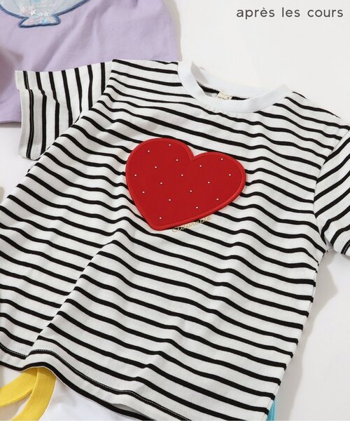 apres les cours(アプレレクール)の「10柄バラエティモチーフTシャツ(Tシャツ/カットソー・キッズ・アイボリー/ローズ/その他12/その他2/ラベンダー/ドット/ネイビー/その他11/イエロー/グリーン・80/90/100/110/120/130/140)」の7枚目の写真