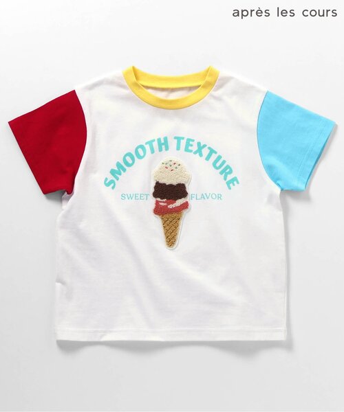 apres les cours(アプレレクール)の「10柄バラエティモチーフTシャツ(Tシャツ/カットソー・キッズ・アイボリー/ローズ/その他12/その他2/ラベンダー/ドット/ネイビー/その他11/イエロー/グリーン・80/90/100/110/120/130/140)」の8枚目の写真