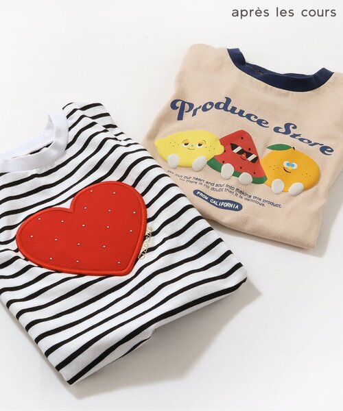 apres les cours(アプレレクール)の「10柄バラエティモチーフTシャツ(Tシャツ/カットソー・キッズ・アイボリー/ローズ/その他12/その他2/ラベンダー/ドット/ネイビー/その他11/イエロー/グリーン・80/90/100/110/120/130/140)」の18枚目の写真