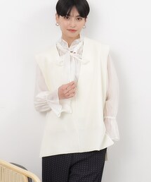 OPAQUE.CLIP | Vネックニットベスト【洗濯洗い可/抗ピリング】(ベスト)