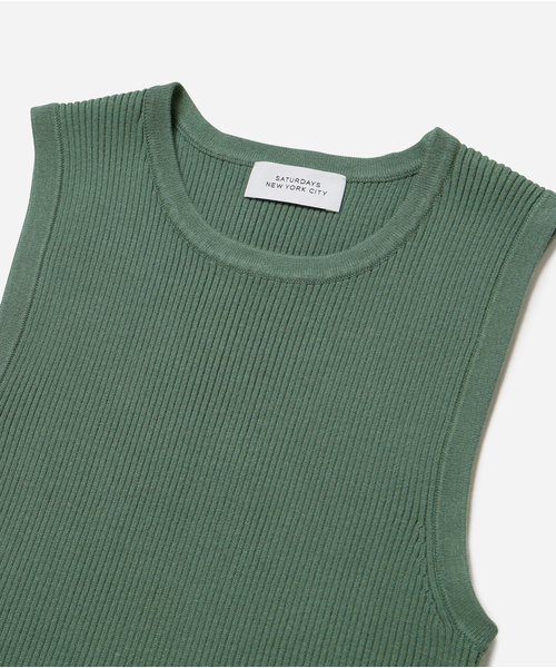 Saturdays NYC(サタデーズ ニューヨークシティ )の「Andie Muscle Tee(タンクトップ・レディース・ダークグリーン/ブラック/ホワイト・S/M)」の10枚目の写真
