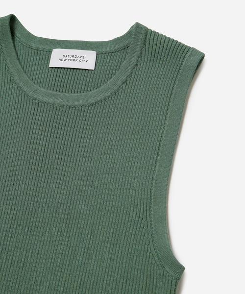 Saturdays NYC(サタデーズ ニューヨークシティ )の「Andie Muscle Tee(タンクトップ・レディース・ダークグリーン/ブラック/ホワイト・S/M)」の11枚目の写真